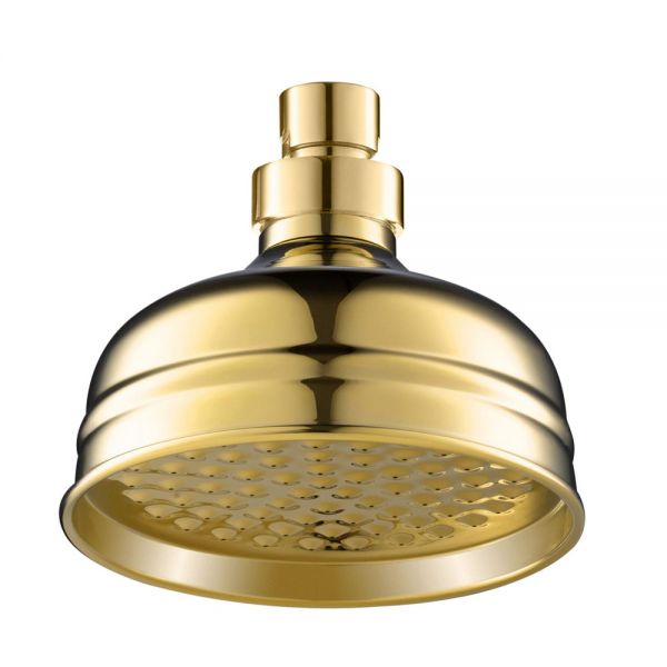 JTP Grosvenor Antique Brass 200mm Victorian Round Shower Head
