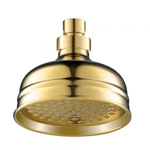 JTP Grosvenor Antique Brass 200mm Victorian Round Shower Head