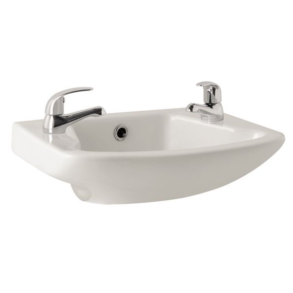 Kartell G4K 465 x 275mm Two Tap Hole Cloakroom Basin
