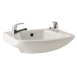 Kartell G4K 465 x 275mm Two Tap Hole Cloakroom Basin