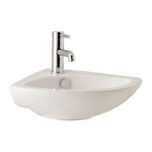 Kartell G4K 530 x 430mm Two Tap Hole Corner Basin