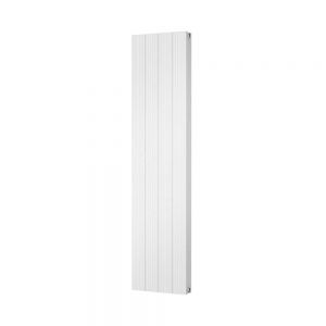 Riviera Grooved Aluminium Flat Tube 1600 x 372 White Designer Radiator