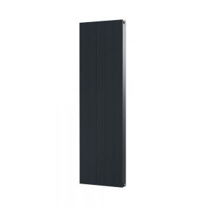 Riviera Grooved Aluminium Flat Tube 1600 x 466 Anthracite Designer Radiator