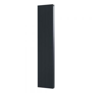 Riviera Grooved Aluminium Flat Tube 1800 x 372 Anthracite Designer Radiator