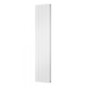 Riviera Grooved Aluminium Flat Tube 1800 x 372 White Designer Radiator