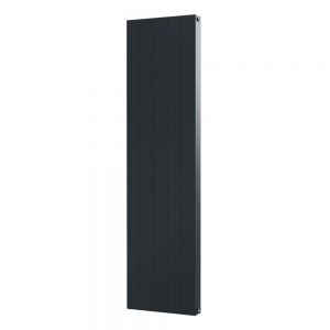 Riviera Grooved Aluminium Flat Tube 1800 x 466 Anthracite Designer Radiator