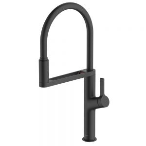 Clearwater Galex Matt Black Pull Out Sensor Kitchen Sink Mixer Tap
