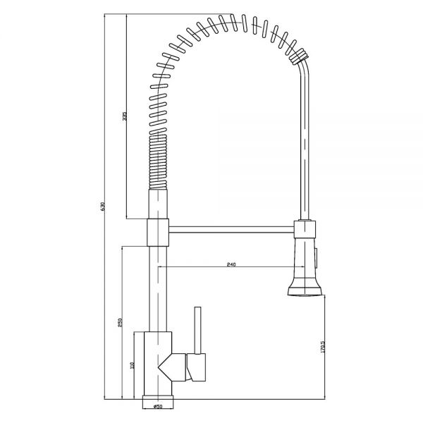 Clearwater Galaxy Single Lever Stainless Steel Polished Pull Out Kitchen Sink Mixer Tap #2