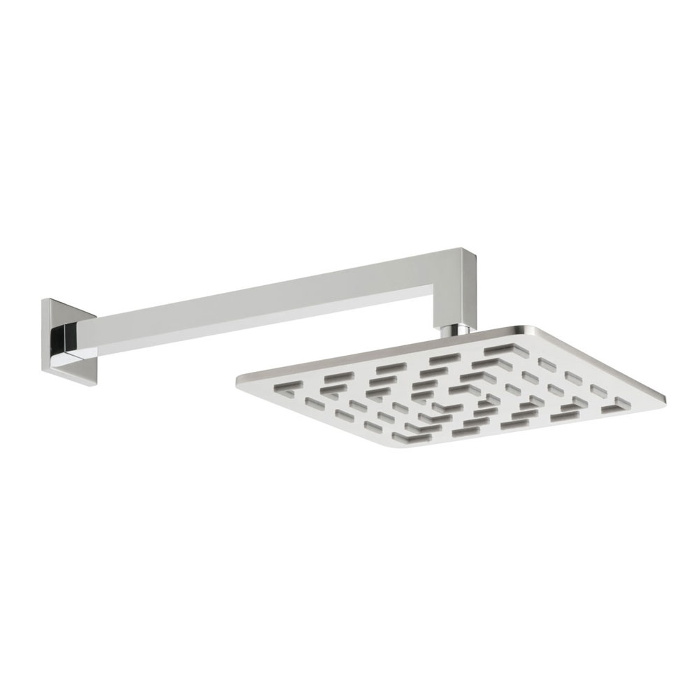 Vado Geometry 250mm Square Stainless Steel Shower Head with Wall