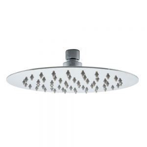 JTP Chrome 200mm Glide Extra Slim Round Shower Head