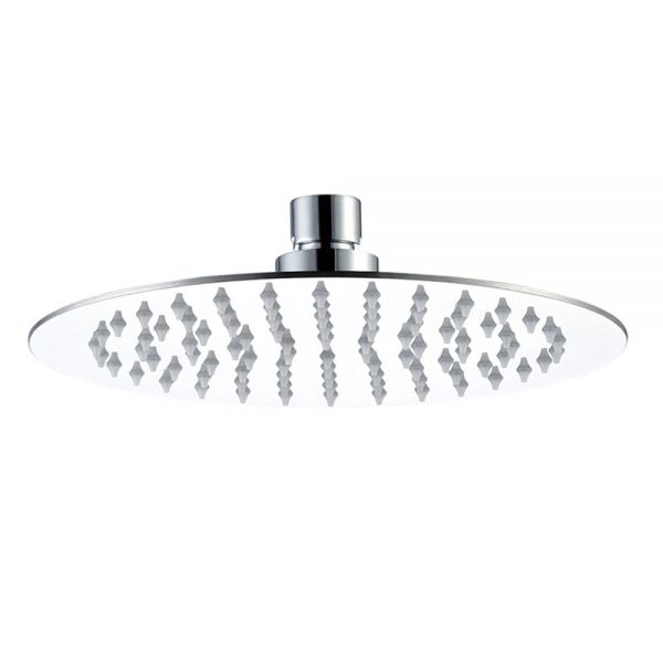JTP Chrome 250mm Glide Extra Slim Round Shower Head