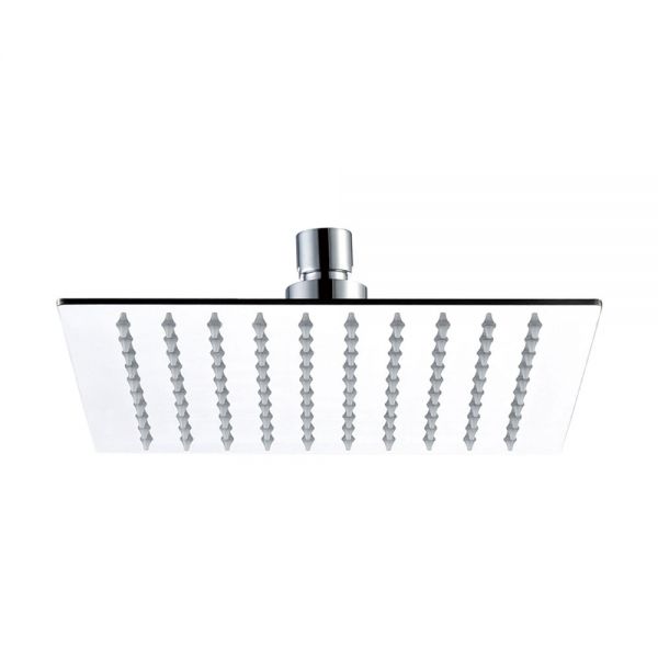 JTP Chrome 200mm Glide Extra Slim Square Shower Head