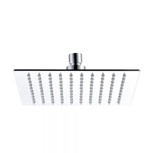 JTP Chrome 200mm Glide Extra Slim Square Shower Head
