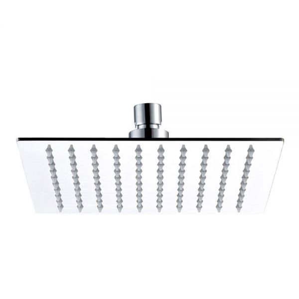 JTP Chrome 250mm Glide Extra Slim Square Shower Head