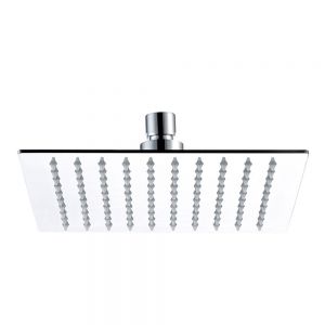 JTP Chrome 250mm Glide Extra Slim Square Shower Head