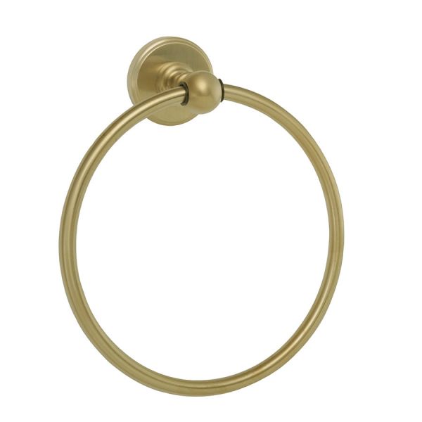 JTP Grosvenor Brushed Brass Towel Ring