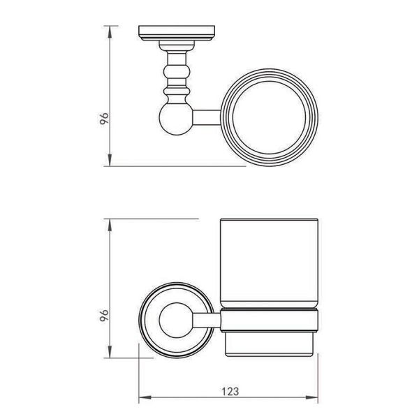 JTP Grosvenor Chrome Wall Mounted Tumbler Holder #2