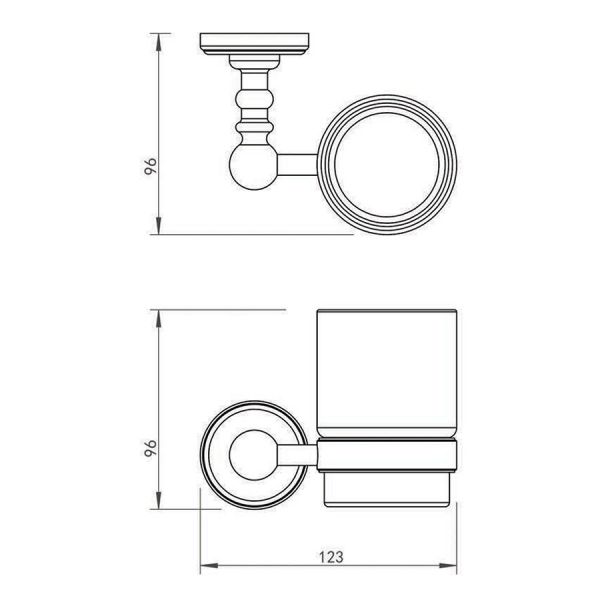JTP Grosvenor Polished Gold Wall Mounted Tumbler Holder #2