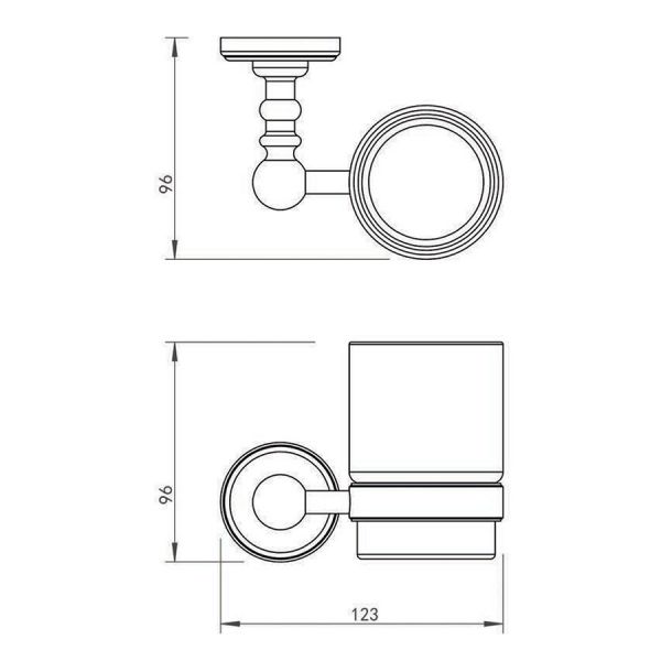 JTP Grosvenor Nickel Wall Mounted Tumbler Holder #2