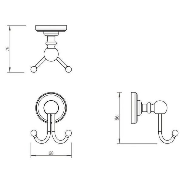 JTP Grosvenor Nickel Robe Hook #2