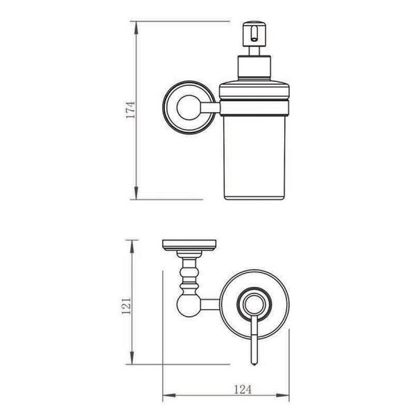 JTP Grosvenor Chrome Wall Mounted Soap Dispenser #2