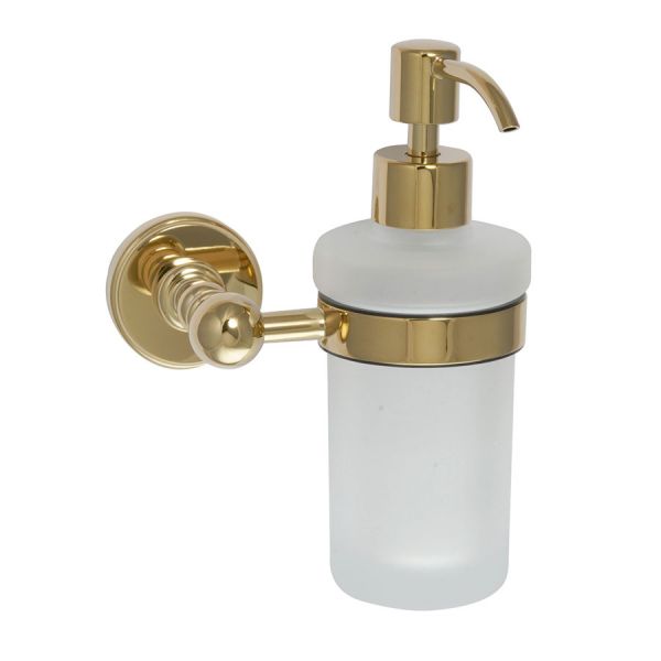 JTP Grosvenor Polished Gold Wall Mounted Soap Dispenser