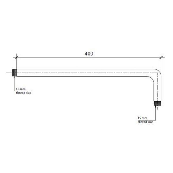 JTP Grosvenor Brushed Brass 400mm Round Wall Mounted Shower Arm #2