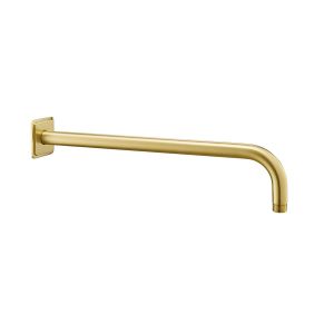 JTP Grosvenor Brushed Brass 400mm Round Wall Mounted Shower Arm