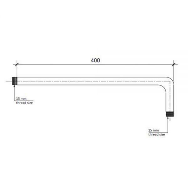 JTP Grosvenor Antique Brass 400mm Round Wall Mounted Shower Arm #2