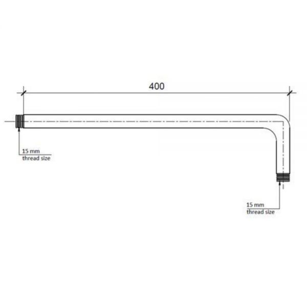 JTP Grosvenor Nickel 400mm Round Wall Mounted Shower Arm #2