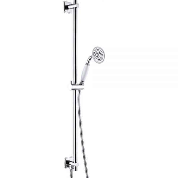 JTP Grosvenor Chrome 900mm Slide Rail Shower Kit with Round Handset and Hose