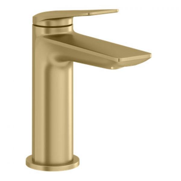 Britton Greenwich Brushed Brass Mono Basin Mixer Tap