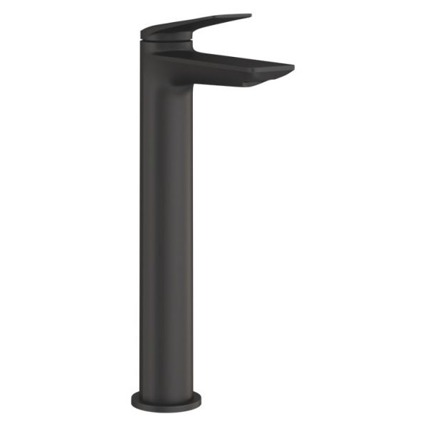 Britton Greenwich Matt Black Tall Basin Mixer Tap