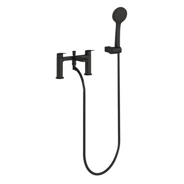 Britton Greenwich Matt Black Bath Shower Mixer Tap