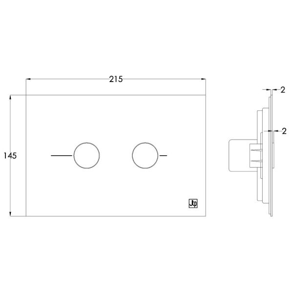 JTP Grosvenor Brushed Brass Dual Flush Plate #3