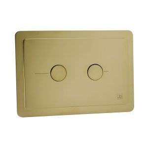 JTP Grosvenor Brushed Brass Dual Flush Plate