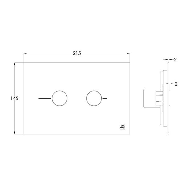 JTP Grosvenor Polished Gold Dual Flush Plate #3