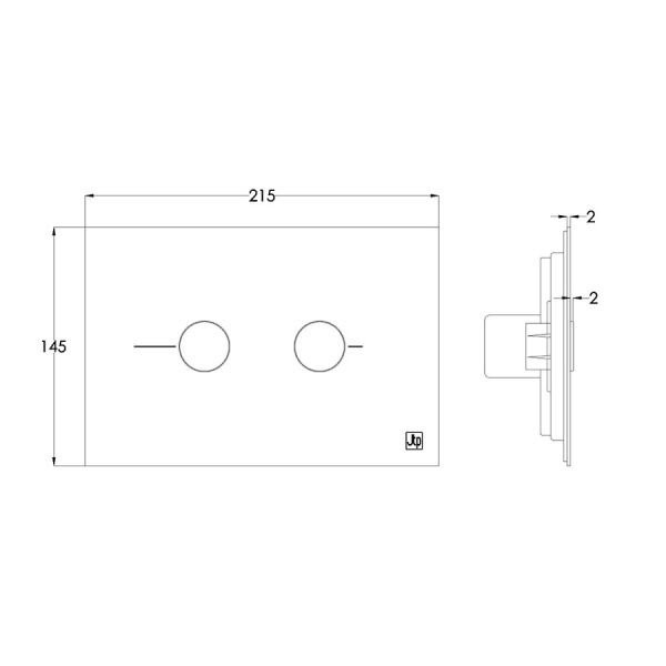 JTP Grosvenor Nickel Dual Flush Plate #2