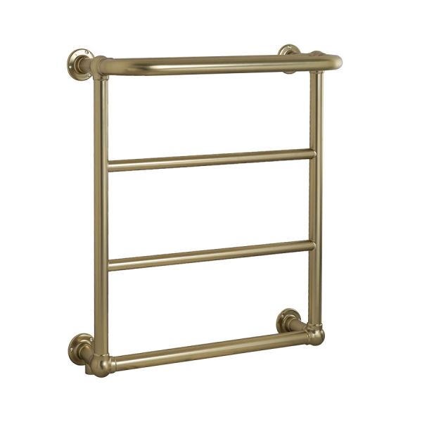 JTP Grosvenor Brushed Brass 720 x 600 Towel Rail