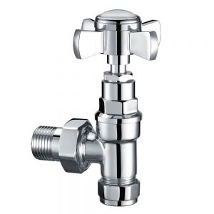 JTP Grosvenor Chrome Angled Manual Radiator Valves