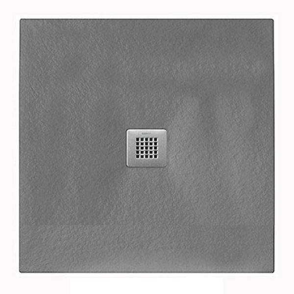 Tissino Giorgio2 1200 x 1200 Square Grey Slate Effect Shower Tray
