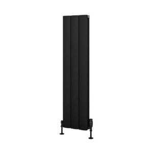 Eastbrook Guardia 1200 x 280 Matt Black Aluminium Designer Radiator