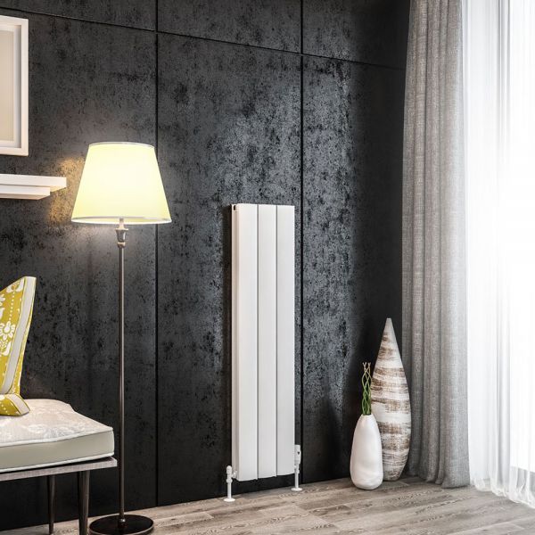 Eastbrook Guardia 1200 x 280 Matt White Aluminium Designer Radiator #2