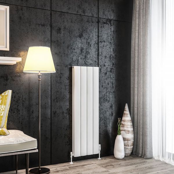 Eastbrook Guardia 1200 x 375 Matt White Aluminium Designer Radiator #2