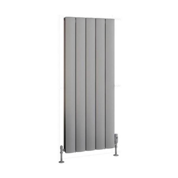 Eastbrook Guardia 1200 x 470 Matt Grey Aluminium Designer Radiator