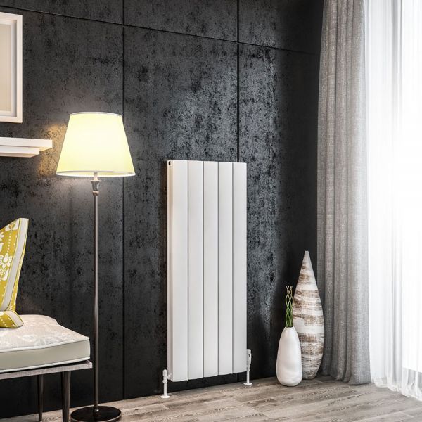 Eastbrook Guardia 1200 x 470 Matt White Aluminium Designer Radiator #2