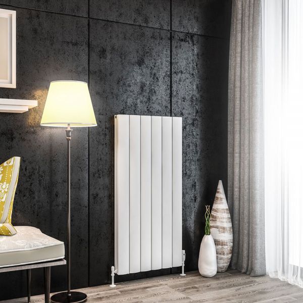 Eastbrook Guardia 1200 x 565 Matt White Aluminium Designer Radiator #2