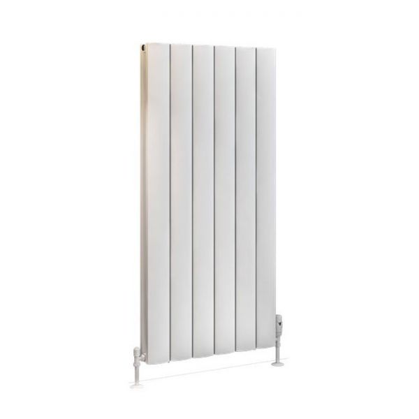 Eastbrook Guardia 1200 x 565 Matt White Aluminium Designer Radiator