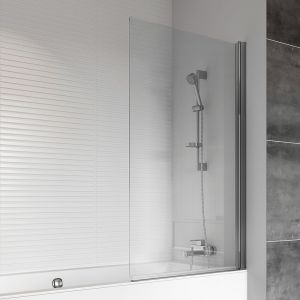 Roman Showers Haven 6 Power Shower Hinged Bath Screen 1500 x 800mm