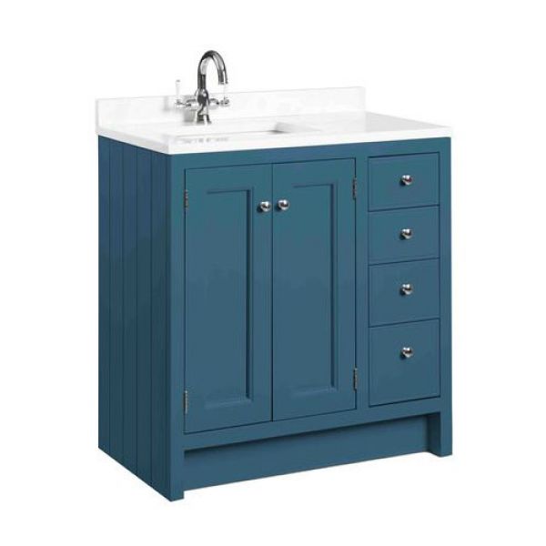 Roper Rhodes Hampton Derwent Blue 800 Vanity Unit and Underslung Basin